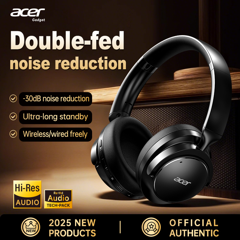 Anc Wireless Over Ear Headphones - Acer Ohr560 오버이어 무선 블루투스 헤드폰,