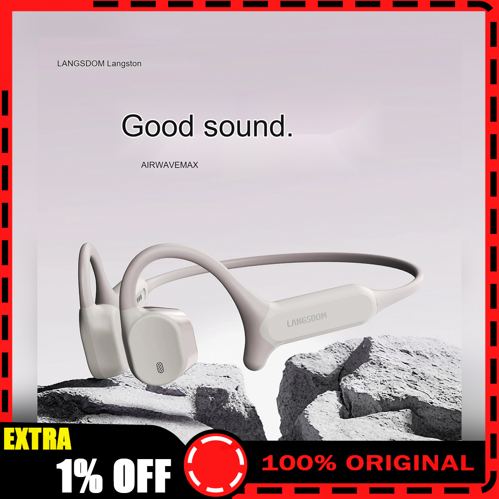 Bone Conduction Running Headphones - LANGSDOM 에어웨이브 맥스 오픈 이어 블루투스