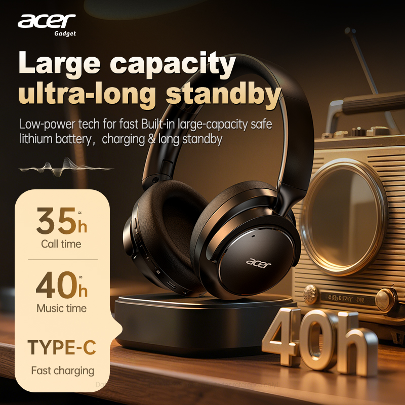 Acer Ohr560 오버이어 무선 블루투스 헤드폰,  - Anc Wireless Over Ear Headphones 리뷰 및 가격