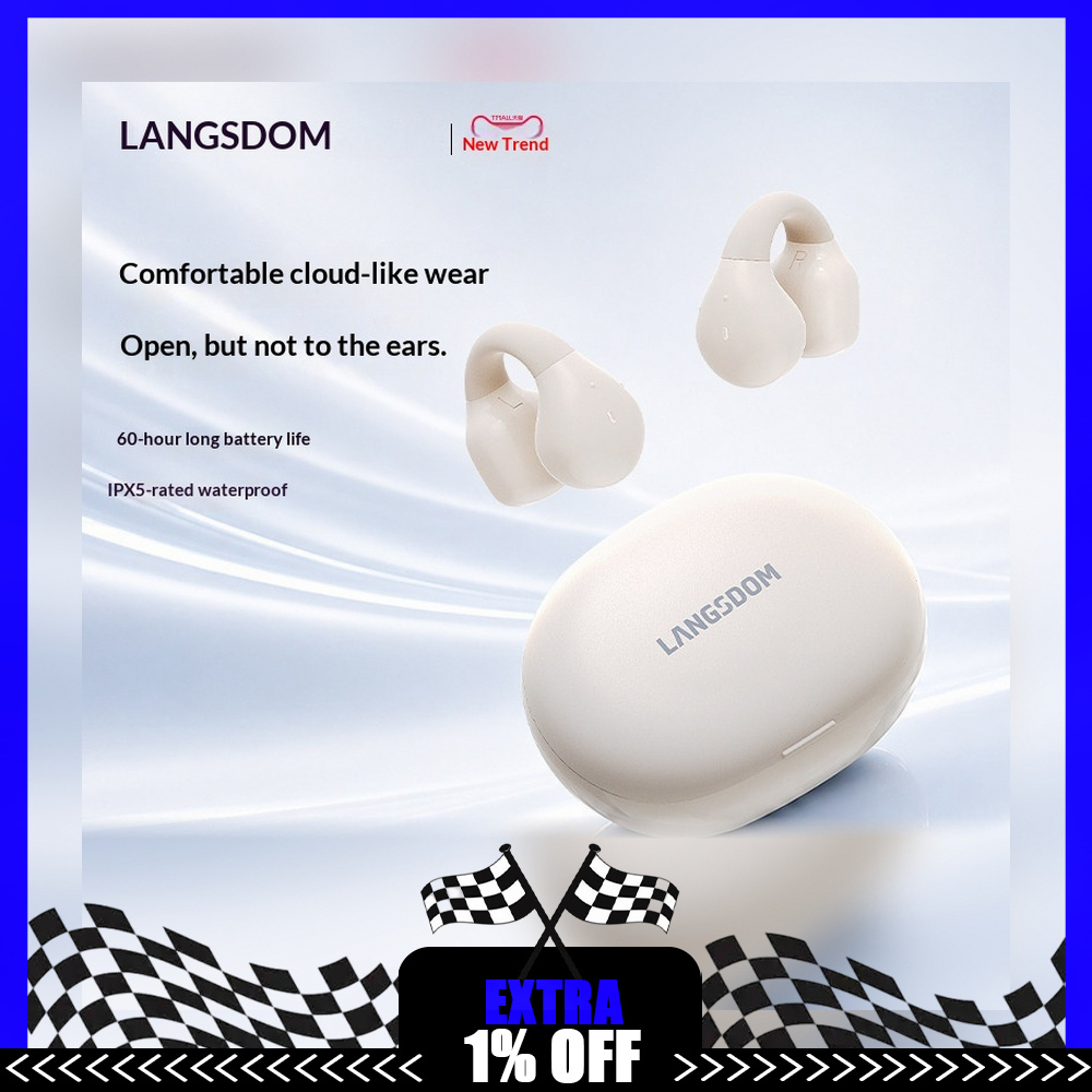 LANGSDOM TS03PRO 오픈 이어 클립형 블루투 - Bone Conduction Running Headphones 리뷰 및 가격