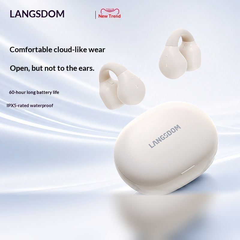 LANGSDOM TS03PRO 오픈 이어 클립형 블루투 - Bone Conduction Running Headphones 리뷰 및 가격