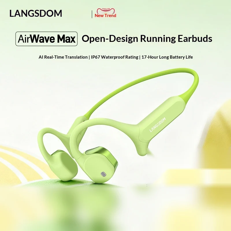 LANGSDOM 에어웨이브 맥스 오픈 이어 블루투스 헤 - Bone Conduction Running Headphones 리뷰 및 가격